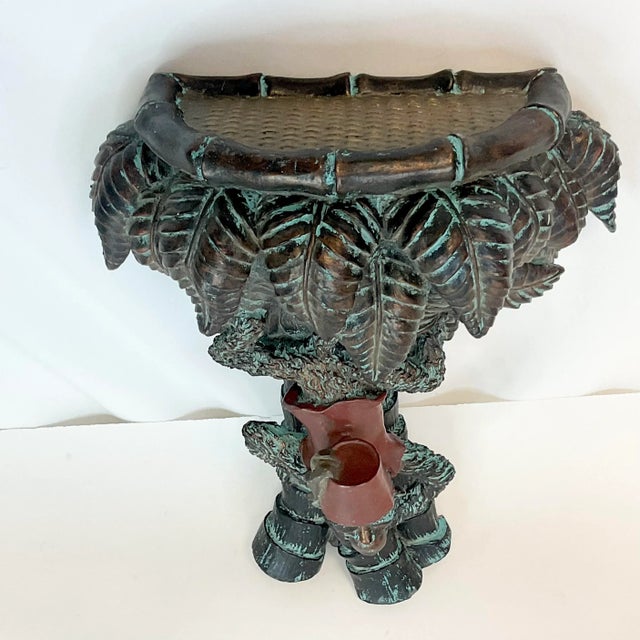 Mid 20th Century Mid-Century Coastal Hollywood Regency Monkey Climbing a Palm Tree Wall Bracket. For Sale - Image 5 of 12