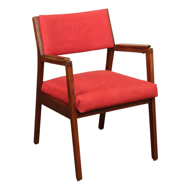 Alma Desk Company Mid Century Modern Walnut Armchair For Sale