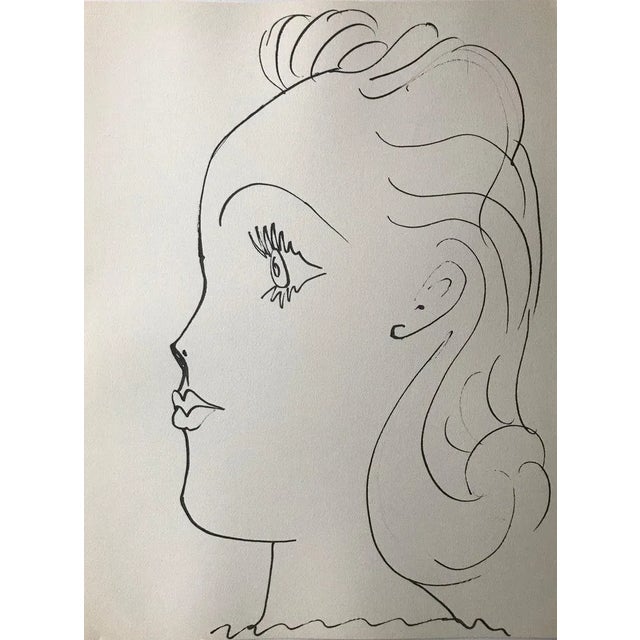 Pablo Picasso Pablo Picasso, Girl profile, 1957, Lithograph For Sale - Image 4 of 4