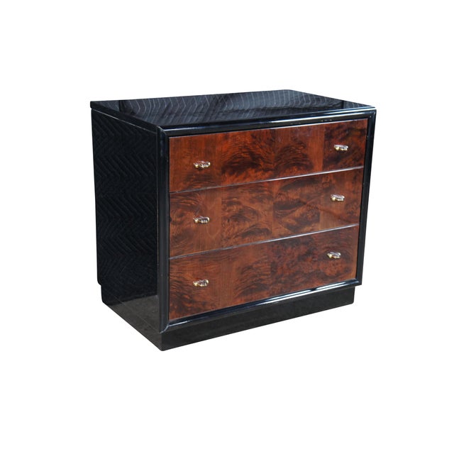 Late 20th Century Henredon Scene III Chest of Drawers, circa 1989. An iconic Mid-Century Modern design blending Art Deco...