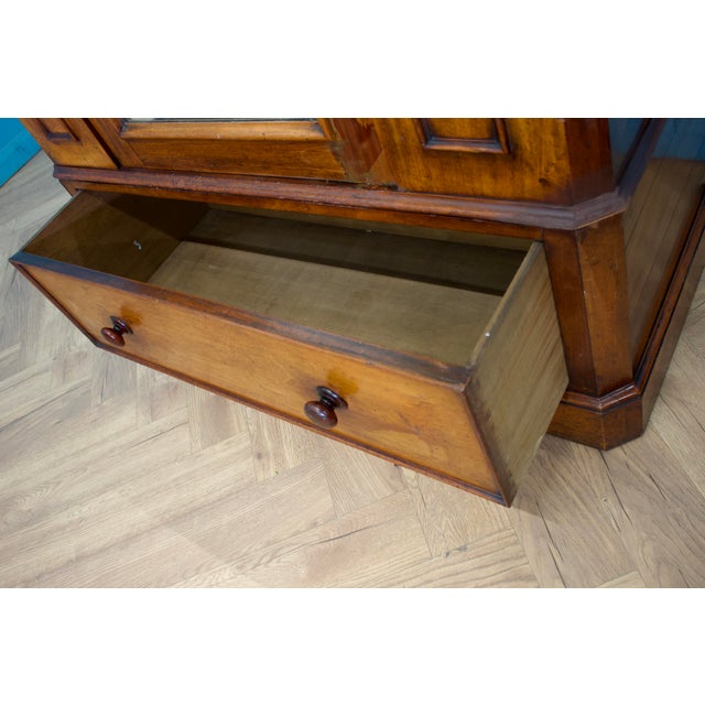 Wood Antique Victorian Wardrobe in Mahogany, 1880s For Sale - Image 7 of 11