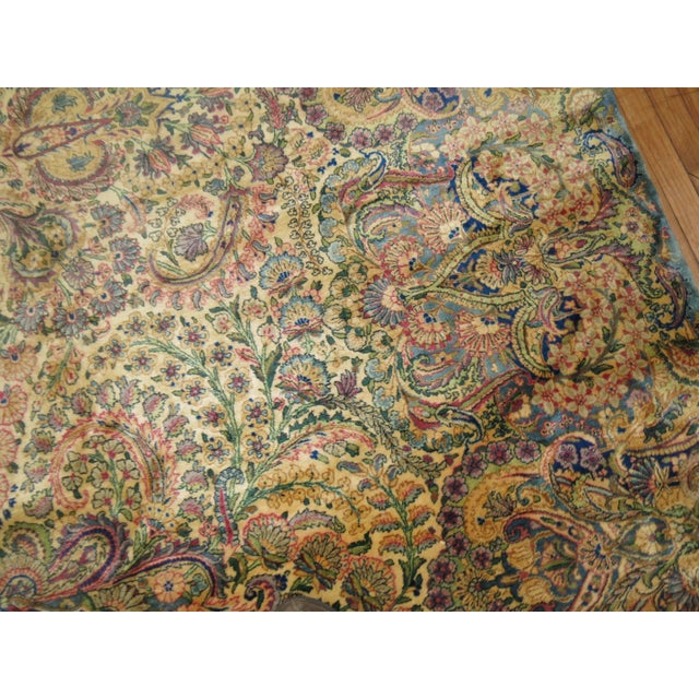 Contemporary Superfine Oversize Silver Blue Pink Raspberry Palace Size Persian Kerman Rug For Sale - Image 3 of 6