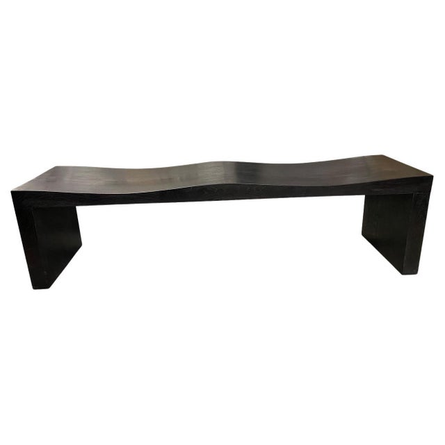 The teak wave bench represents a sleek, modern aesthetic, designed to provide comfort and durability. Solid reclaimed teak...
