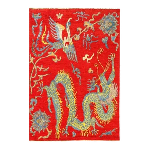 Pasargad Chinese Dragon Design Hand Knotted Rug