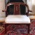 Wood 1970s James Mont-Style Oxblood Red Horseshoe Chinoiserie Accent Chair For Sale - Image 7 of 12