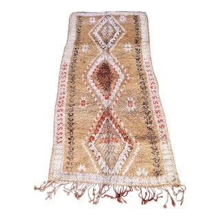 1980s Handknotted Moroccan Wool Rug - 5'5" X 11'6" Ft For Sale