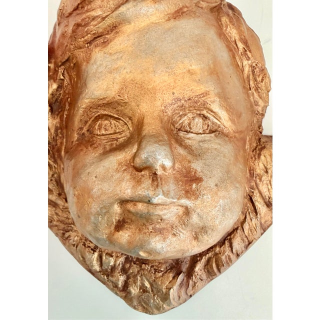 Vintage Babs Mellor “Designs by Babs” Cast Metal Figural Wall Sculpture, 1970s For Sale - Image 4 of 10