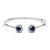 Immerse yourself in the timeless elegance of this .925 sterling silver bangle, where contemporary design meets classic...