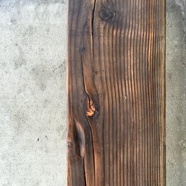 Rustic Modern Reclaimed Wood Bench | Chairish