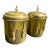 Mid 20th Century Brass Tassel and Rope Wrapped Canisters - a Pair For Sale