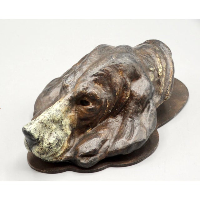 Antique Cold Painted Vienna Bronze Hound Dog Note Clip For Sale - Image 9 of 11