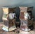 Vintage Faceted Metallic Glaze Low Stools - A Pair For Sale In West Palm - Image 6 of 18