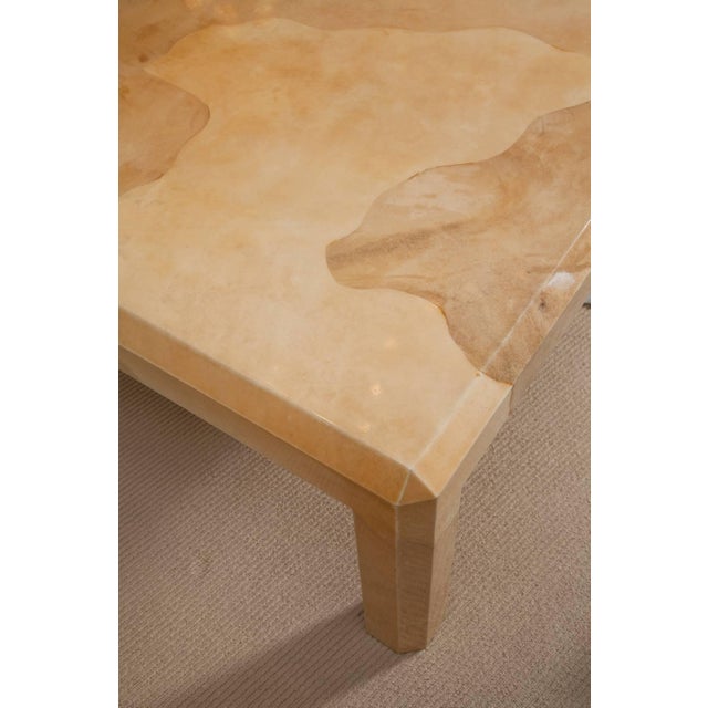 Karl Springer Tri-Color Goatskin Coffee Table | Chairish
