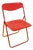 Red Plastic Folding Chair with Metal Frame For Sale