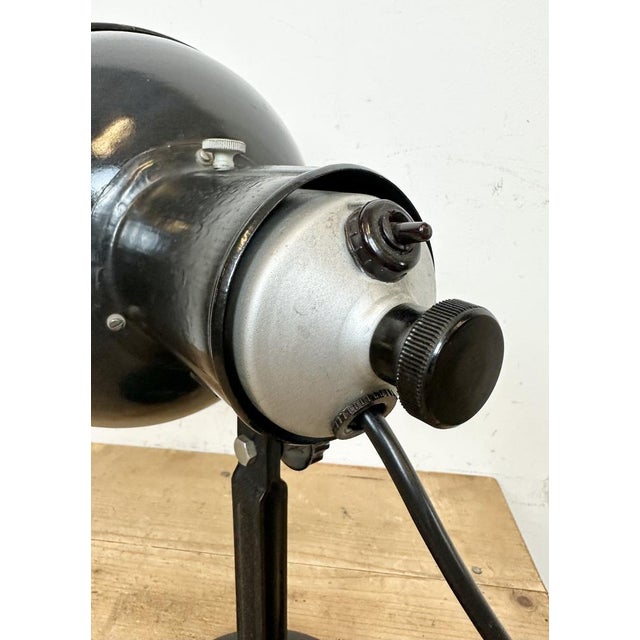 Vintage Black Enamel Table Photo Lamp, 1950s For Sale - Image 10 of 18