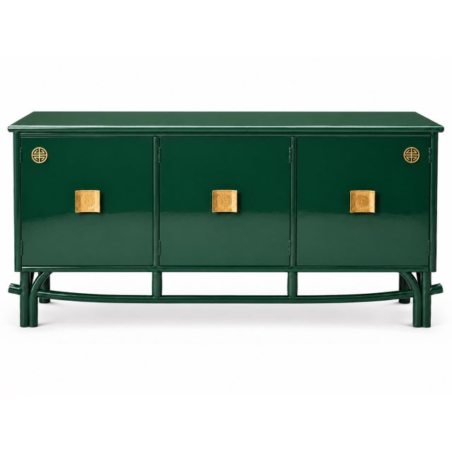 Contemporary Vintage Chinoiserie Credenzas - A Pair For Sale - Image 3 of 5