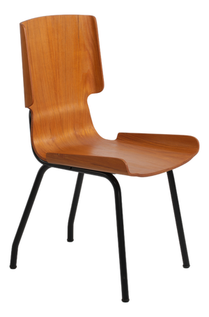 Italian Model 112 Chair in Teak Bentwood from Società Compensati Curvi, 1950s