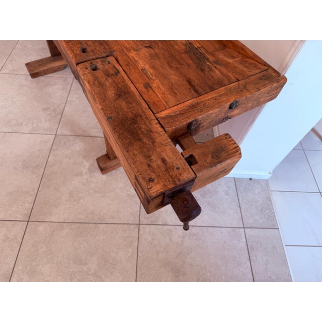 Wood Antique German Workbench, 1890s For Sale - Image 7 of 16