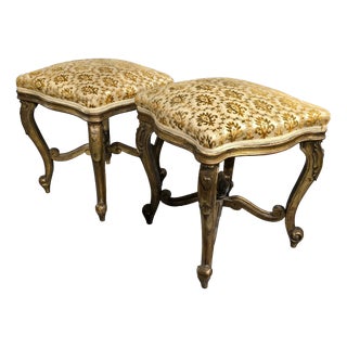 French Gilt Stools, 1880, Set of 2 For Sale