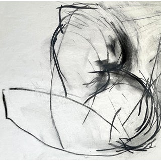 Dynamic Contemorary Abstract Charcoal Figure Drawing - "Body Unto Itself" For Sale