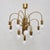 Bring warmth and elegance to your interior with this beautiful vintage gold chandelier from the 1970s. The lamp is a true...