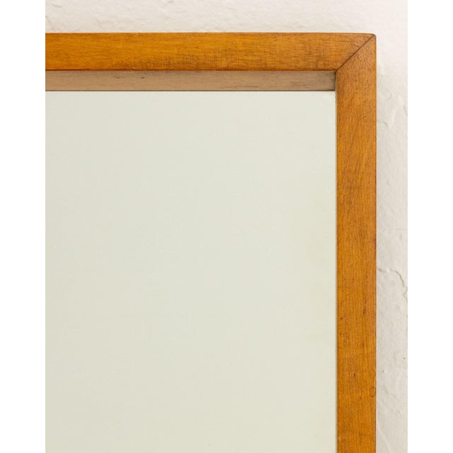Modern Modern Maple Wood Framed Mirror For Sale - Image 3 of 6