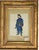 Antique 19th C Chinese Folk Art Pith Painting Male Figure Court Counselor Oriental Decor For Sale - Image 4 of 5