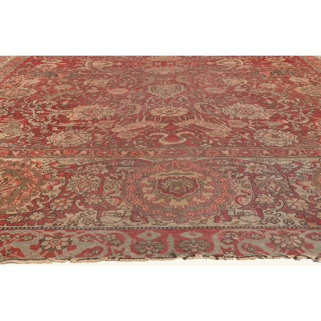 Late 19th Century Indian Agra Rug, 12'04 X 15'10 For Sale - Image 4 of 10