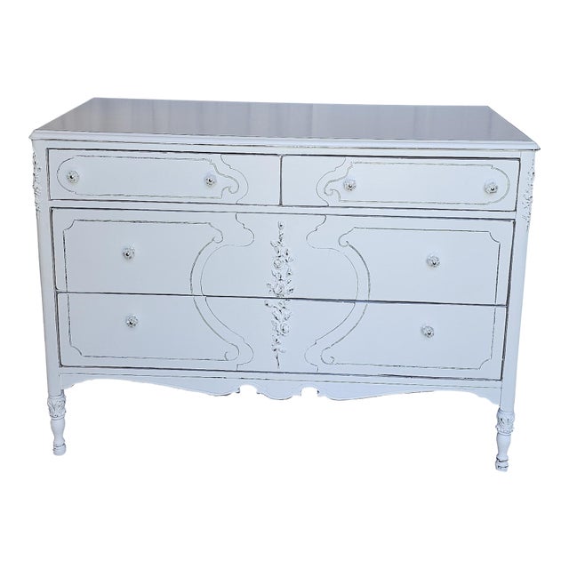 Vintage Dresser, Paris Apartment Style, White Romantic Style For Sale