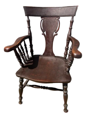 Antique American Oak Carved Armchair by Hubbard & Eldridge Co, Circa 1900’s