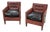 Club Chairs in Leather attributed to Otto Schultz, Sweden, 1940s, Set of 2 For Sale
