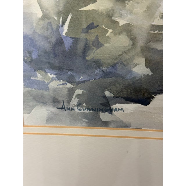 Ann Cunningham Calla Lillies Framed Watercolor, Circa 1997 For Sale - Image 9 of 11