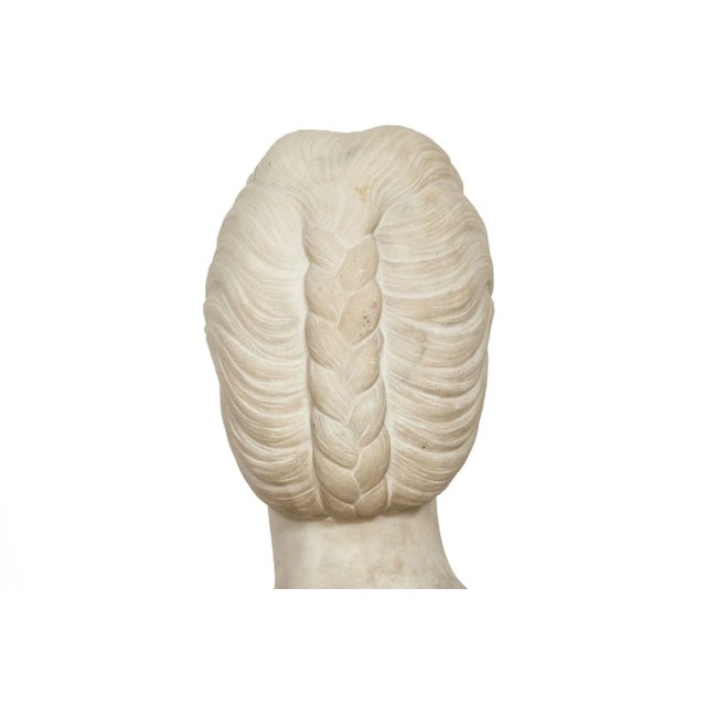 English Antique Marble Bust “Lady Layard” by John Warrington Wood Ca. 1870 For Sale - Image 9 of 12