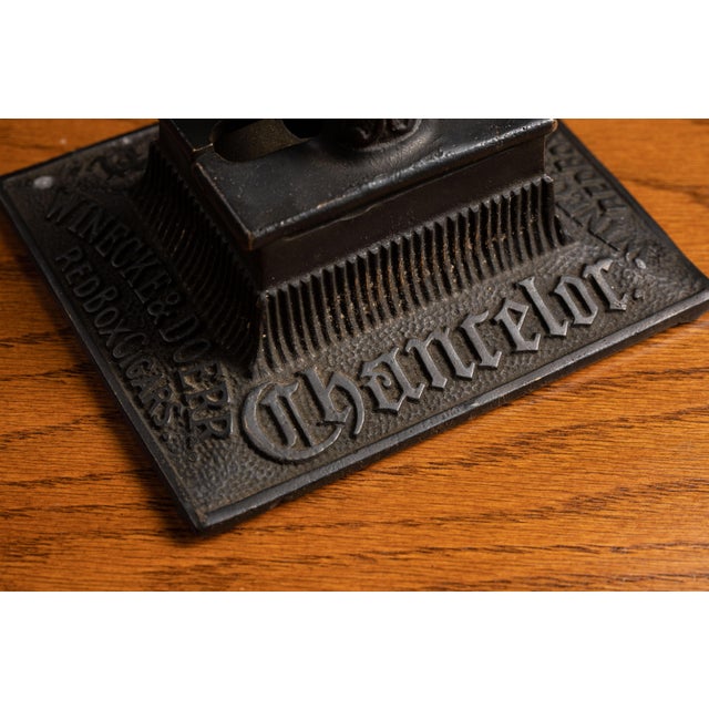 Black 1900s Early Cast Iron Tabletop Cigar Cutter For Sale - Image 8 of 10