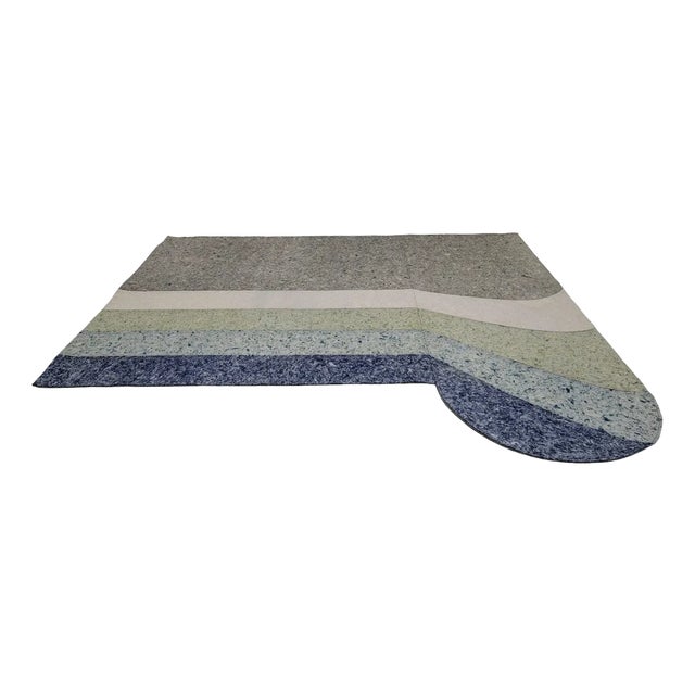 Shades Rounded Naiad Blue Rug by Patricia Urquiola for Gan For Sale