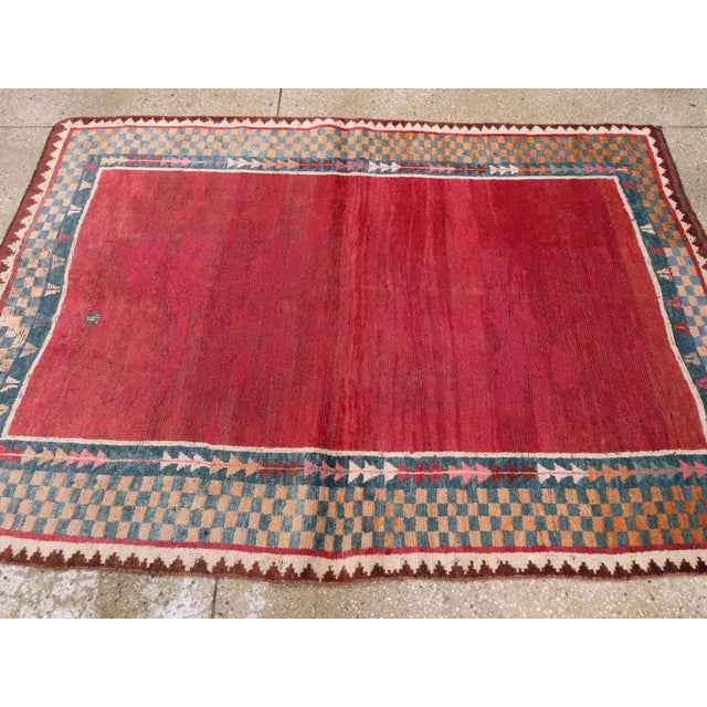 Textile Galerie Shabab Collection Antique Persian Gabbeh Rug For Sale - Image 7 of 9