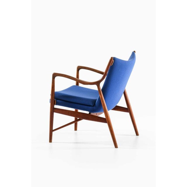 NV-45 Easy Chair in Teak, Leather and Wool attributed to Finn Juhl, 1945 For Sale - Image 9 of 13