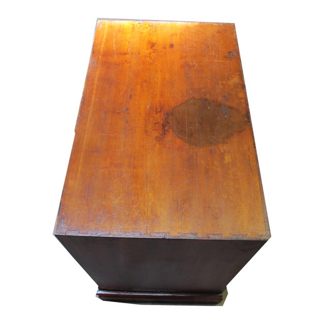 Brown Antique Square Corner Elm Storage Cabinet For Sale - Image 8 of 13