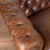 Mid 20th Century Set of Three Vintage Brown Leather Chesterfield Seating Group With Sofa and Pair of Club Chairs For Sale - Image 5 of 18