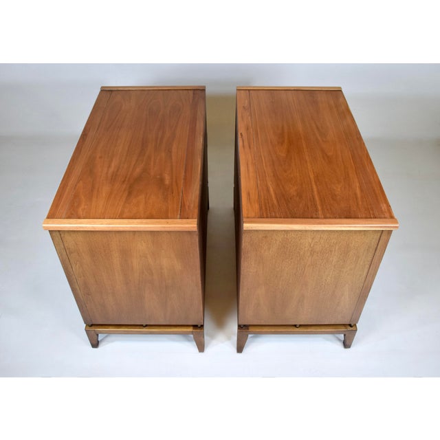 1960s 1960's Walnut Banded Commodes Chests of Drawers, Pair For Sale - Image 5 of 12