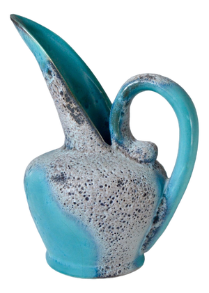 Seafoam Blue Enamel Vase, 1960s