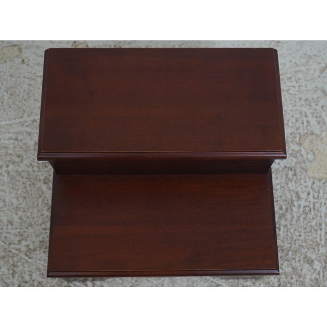 Chippendale Cherry Bedsteps W. Brass Hardware For Sale - Image 3 of 10