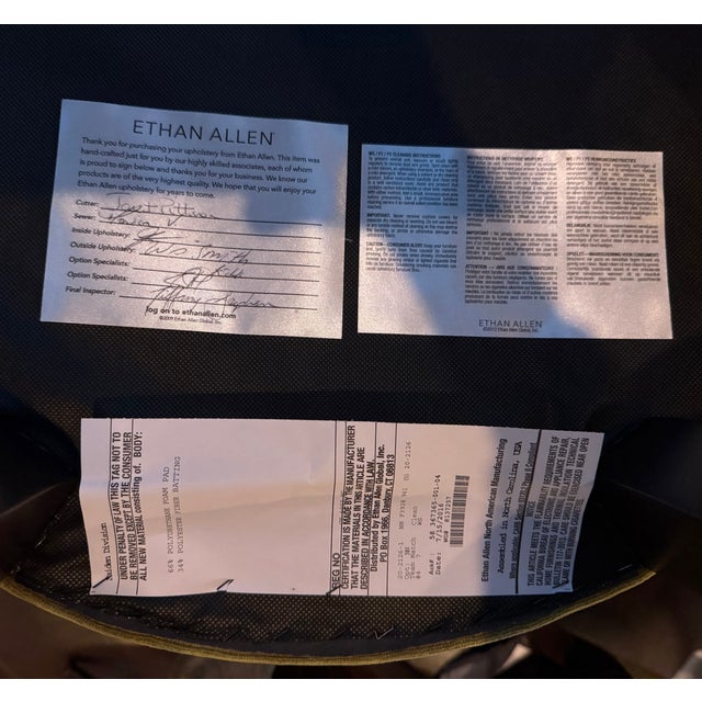 Textile Ethan Allen “Claudia” Dining Chairs For Sale - Image 7 of 11