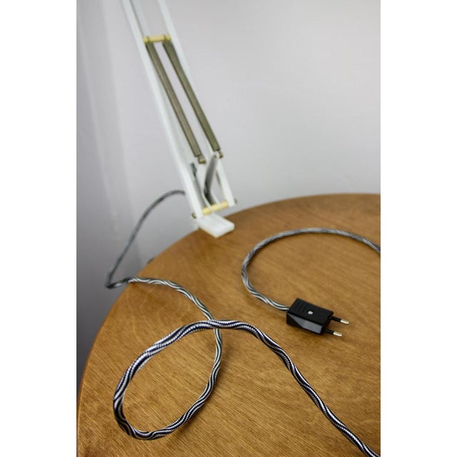 White Adjustable Achitect Table Lamp, 1970s For Sale - Image 11 of 14
