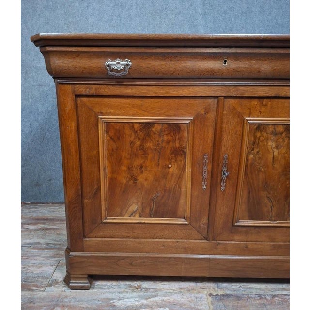 Brown 19th Century Louis-Philippe Sideboard in Walnut For Sale - Image 8 of 11