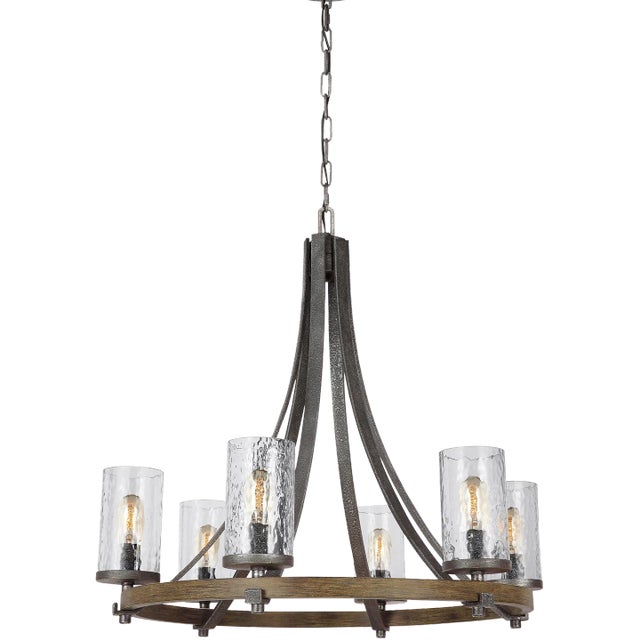 Influenced by both rustic and industrial design, the transitional Angelo chandelier collection by celebrates the beauty of...