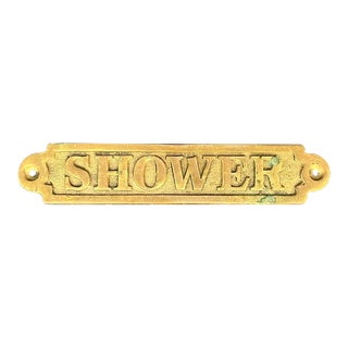 Brass "Shower" Sign For Sale