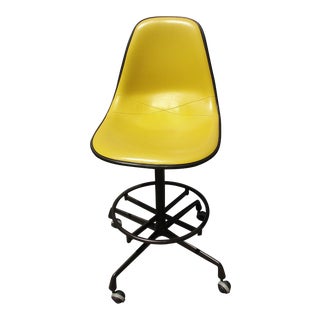 Mid-Century Herman Miller Yellow Bar Stool For Sale