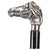 Metal Antique Silver Novelty Horse Head Walking Cane Stick, 1800s For Sale - Image 7 of 7
