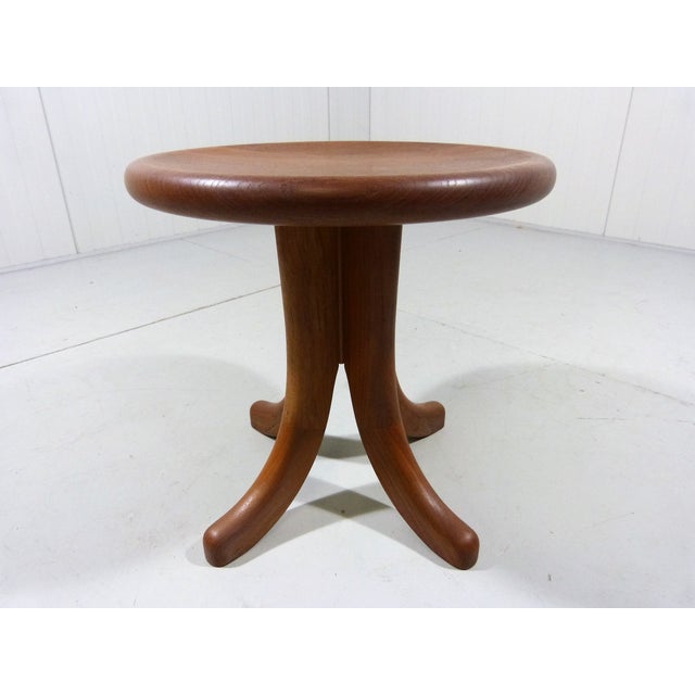 Brown Danish Teak Stool, 1970s For Sale - Image 8 of 13